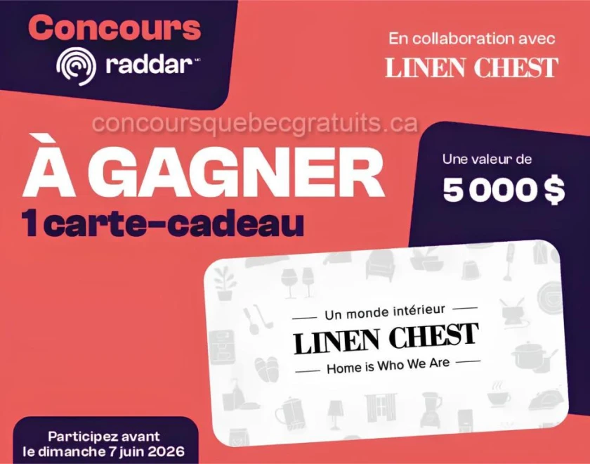 Tentez de gagner une carte‑cadeau de 5 000 $