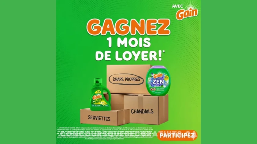 Gagnez 1 Mois de Loyer Gratuit — Concours Procter & Gamble