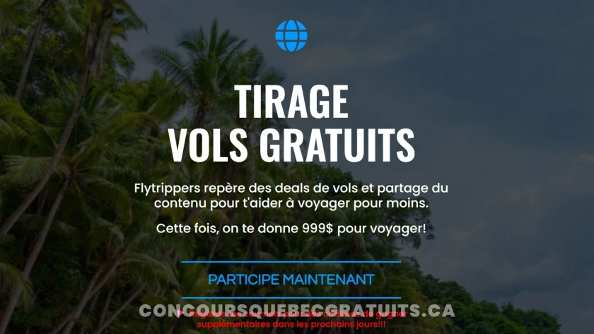 Concours : Gagnez 999$ à dépenser chez Flytrippers