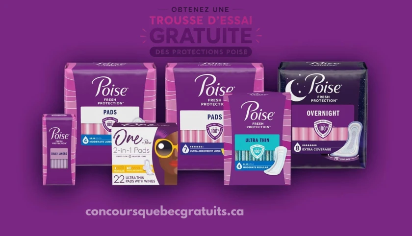 Obtenez une trousse d’essai GRATUITE des protections Poise
