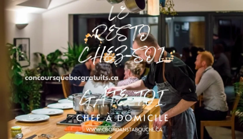 Gagnez 2 repas offerts pour un chef à domicile