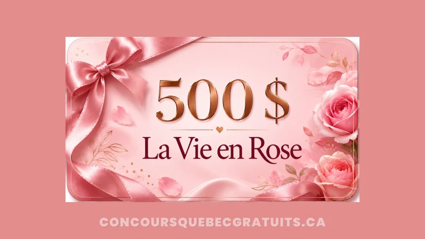 Concours La Vie en Rose — Carte‑cadeau 500$ à gagner