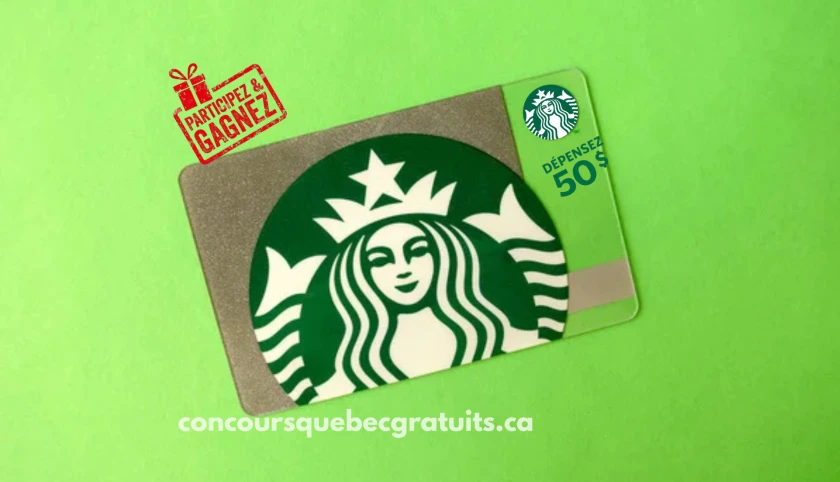 Gagnez une carte-cadeau Starbucks de 50 $