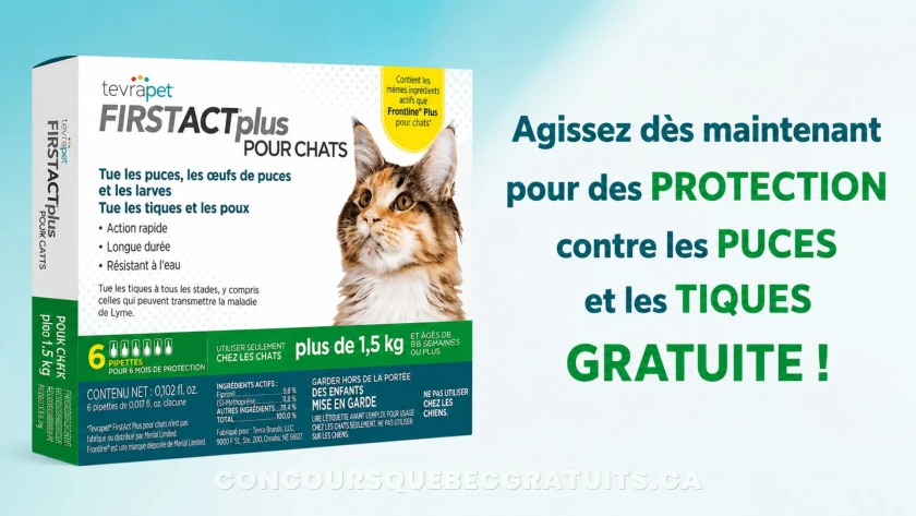 Recevez un échantillon gratuit de gouttes antipuces pour chats