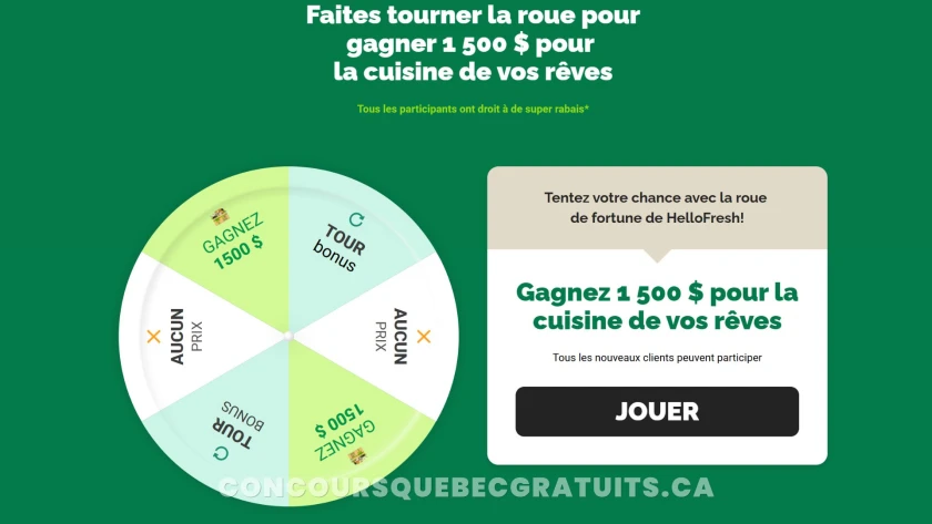 Concours HelloFresh: Carte-cadeau de 1 500 $ pour la cuisine