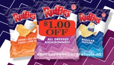 Coupon Ruffles Canada – Économisez 1$ sur deux sacs