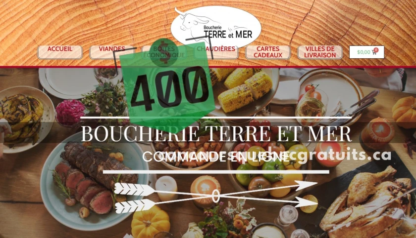 Remportez 400 $ de viandes avec Boucherie Terre et Mer