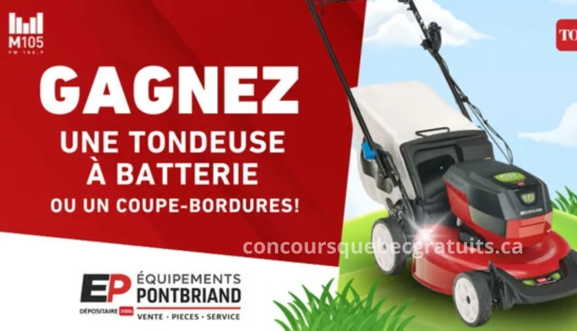 Gagnez une tondeuse à batterie Toro avec M105