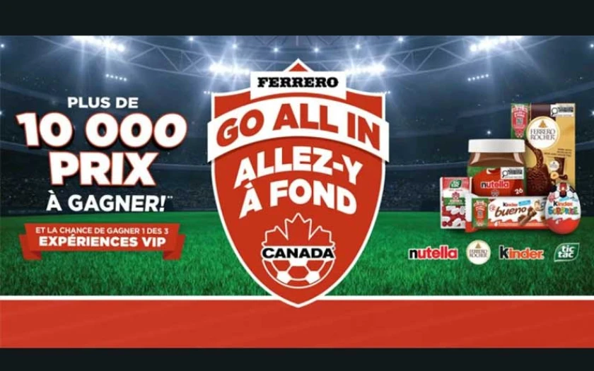 Concours Ferrero : 3 grands prix VIP Canada Soccer