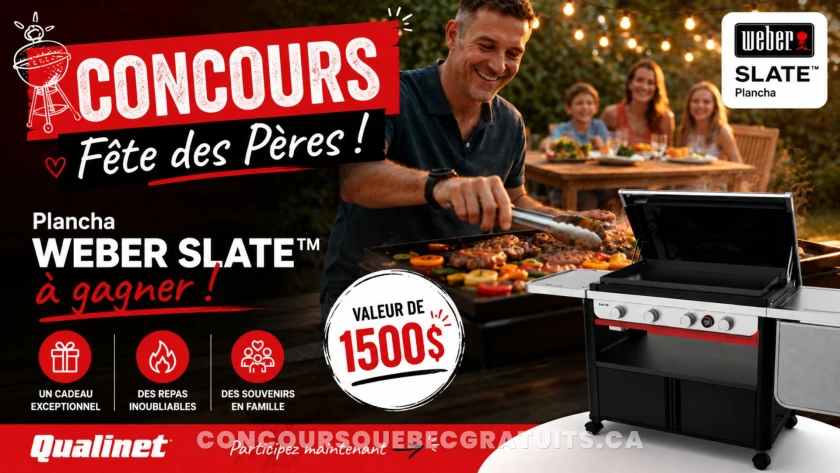 Concours Qualinet : Gagnez une Plancha Weber Slate