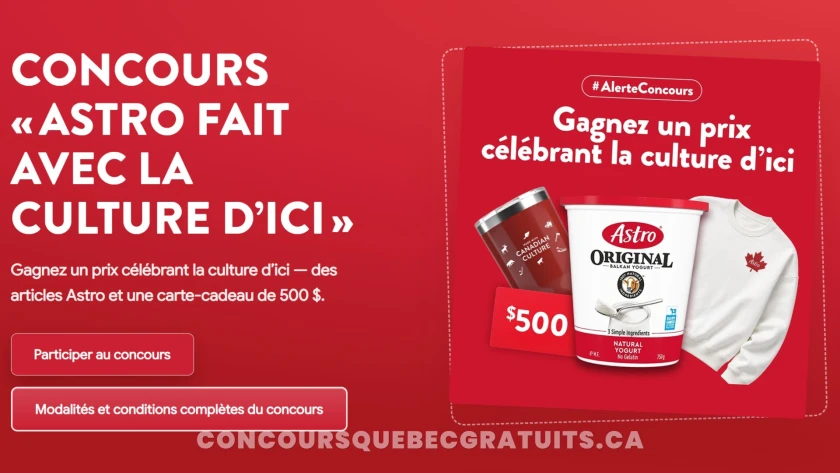 Concours Astro : Gagnez un pack culture canadienne