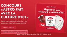 Concours Astro : Gagnez un pack culture canadienne