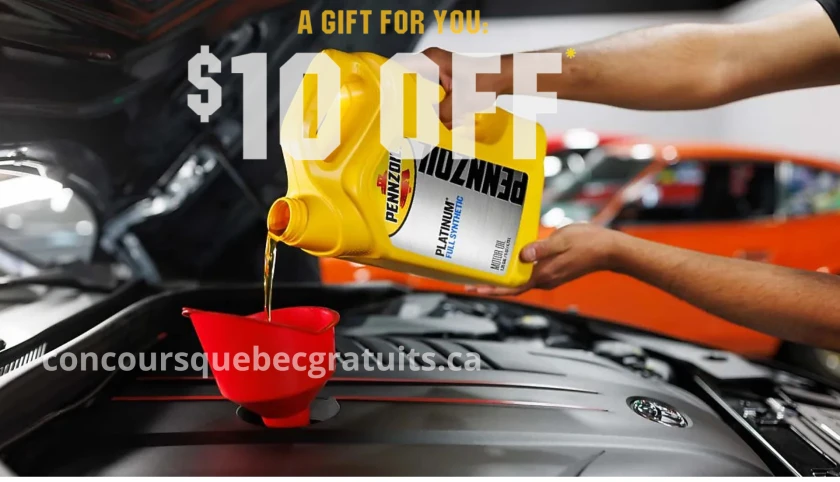 Coupon Pennzoil : Économisez 10 $ sur votre vidange