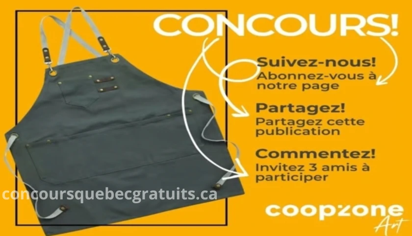 Concours : Gagnez un tablier en coton épais à sangles ajustables