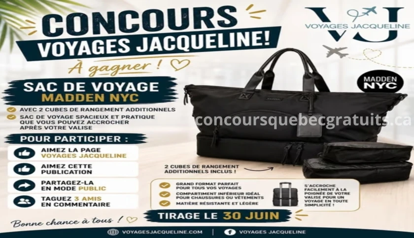 Concours : gagnez un sac de voyage Madden NYC et 2 cubes