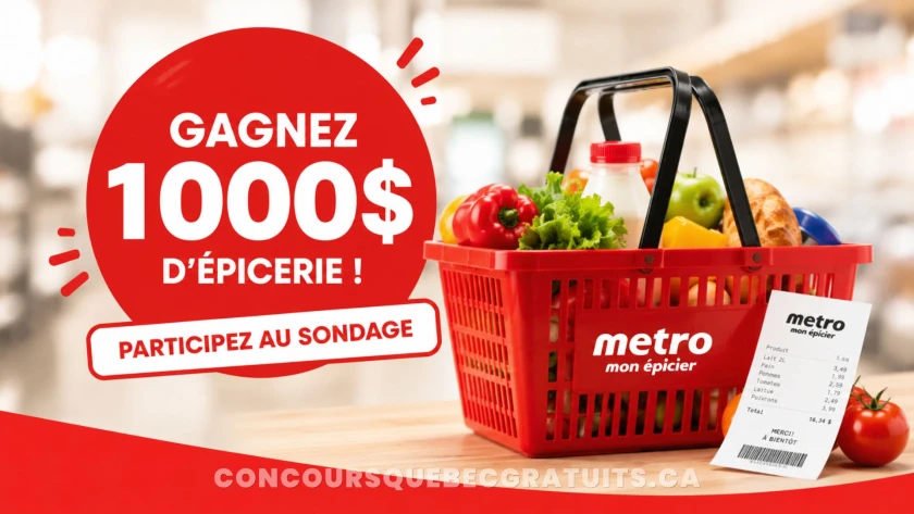 Tentez de gagner une des 12 cartes-cadeaux Metro 1 000 $
