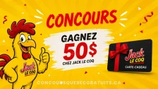 Concours : Gagnez une carte‑cadeau Jack Le Coq de 50 $