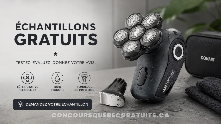 Test Gratuit du Rasoir Rotatif Conair 9X avec Tondeuse