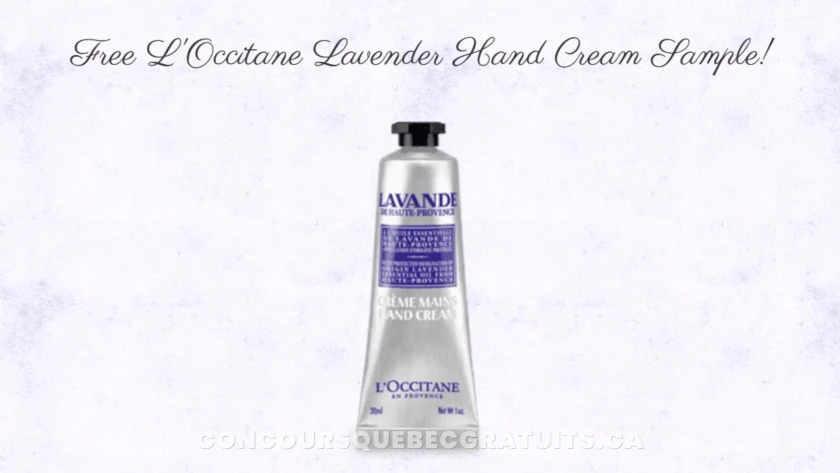 Recevez un Échantillon Gratuit de Crème Mains Lavande