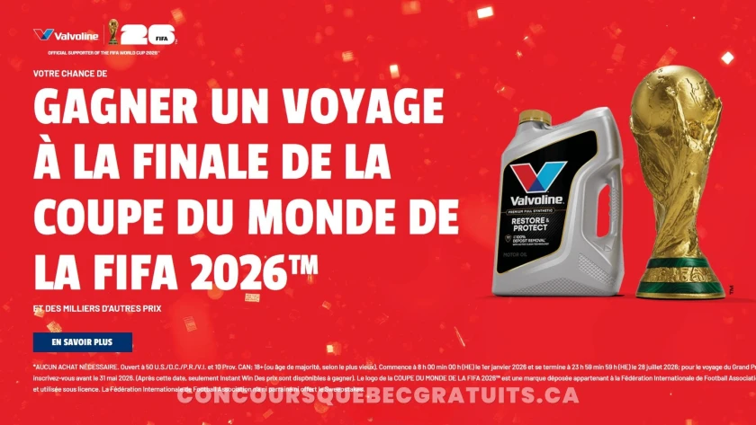Gagnez des billets Coupe du Monde 2026 avec Valvoline