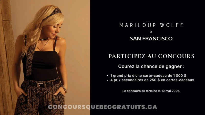 Gagnez une carte-cadeau San Francisco avec Boutiques Marie-Claire