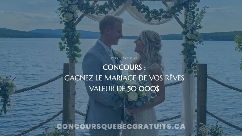 Gagnez le mariage de vos rêves — Valeur 50 000 $