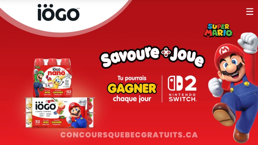 Concours Iögo Snack & Play Canada — Gagnez une Nintendo Switch 2