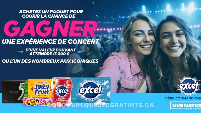 Gagnez une expérience de concert Excel de 15 000$