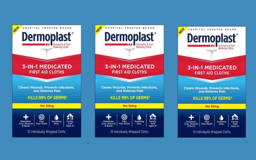 Échantillons gratuits : lingettes Dermoplast 3 en 1