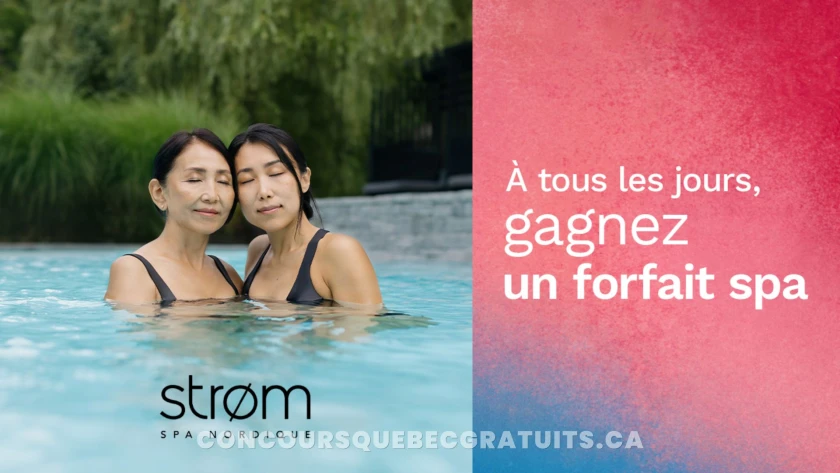 Gagnez un forfait Gratitude pour deux au Strøm spa