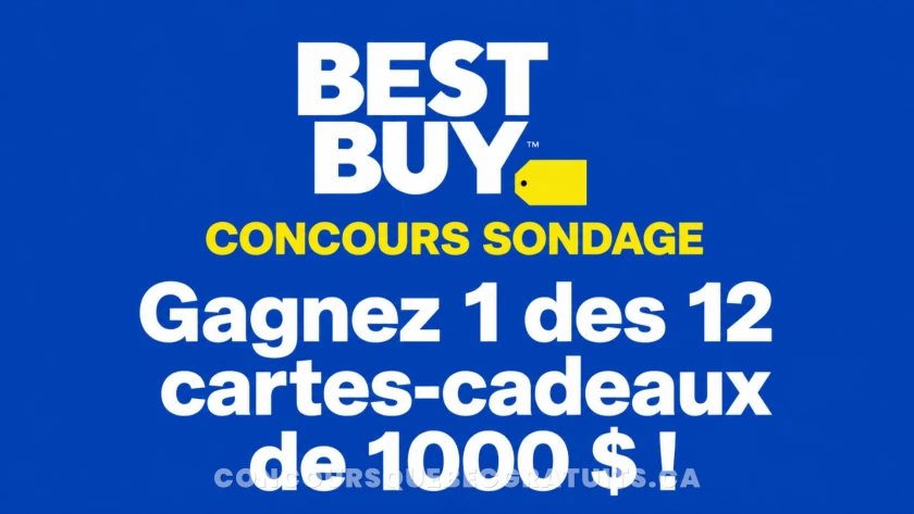 Concours sondage Best Buy Canada : gagnez 1 des 12 cartes de 1000 $